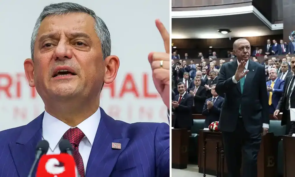 Tayyip Erdoğan eliyle selamlarken