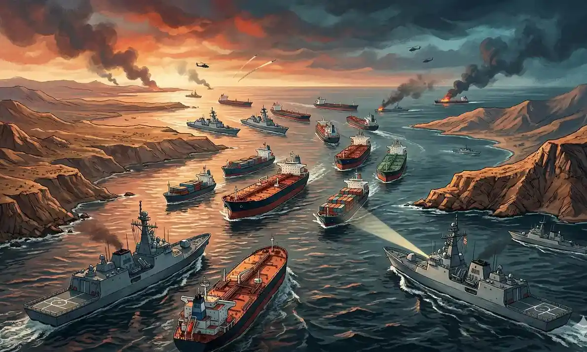 boğazda gemiler resmi