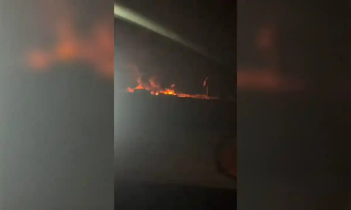 Erbil'de saldırı sonrası yangın