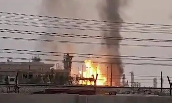 saldırı sonrası yangın