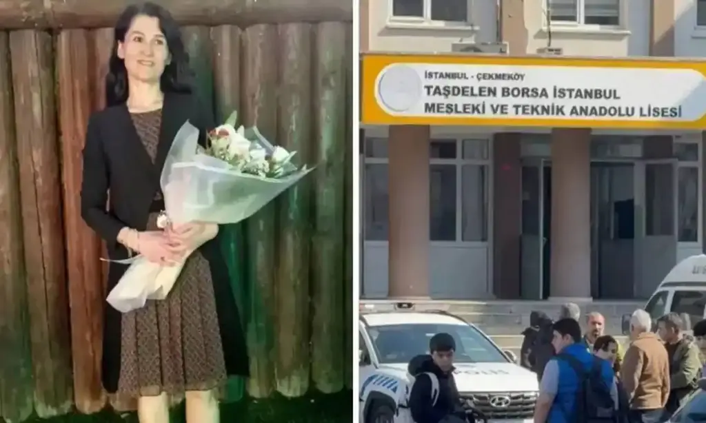 Fatma Nur Çelik elinde çiçeklerle