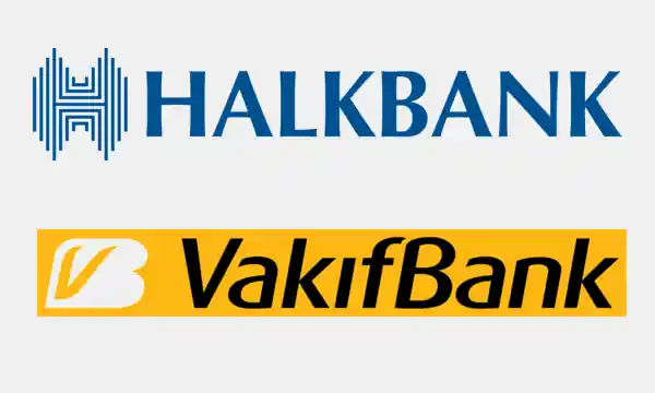 Halkbank ve Vakıfbank logoları