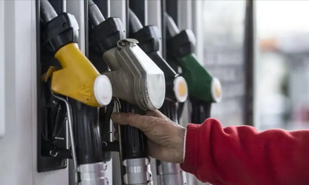 benzin pompasını tutan el
