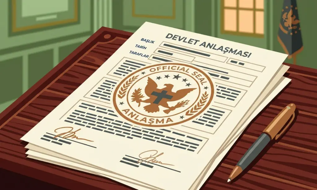 devlet anlaşması kağıdı